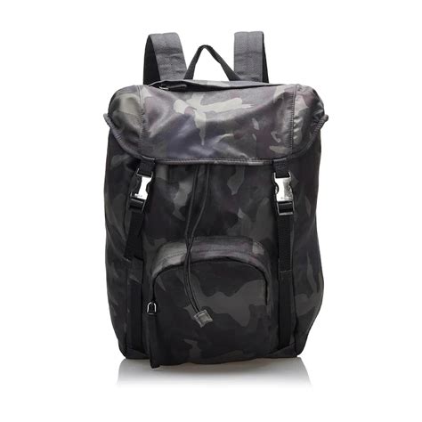 prada backpack v135|Prada backpack rucksack camouflage nylon blue V135.